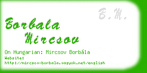 borbala mircsov business card